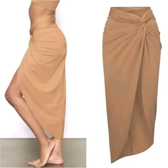 Skims signature swim sarong skirt, M